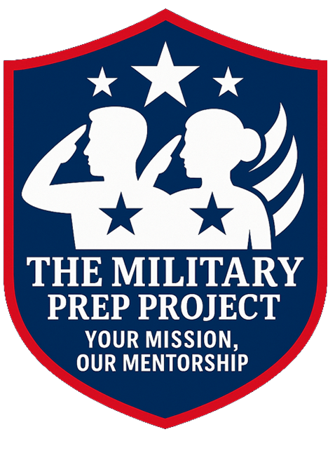 Military Prep Project logo with saluting figures.