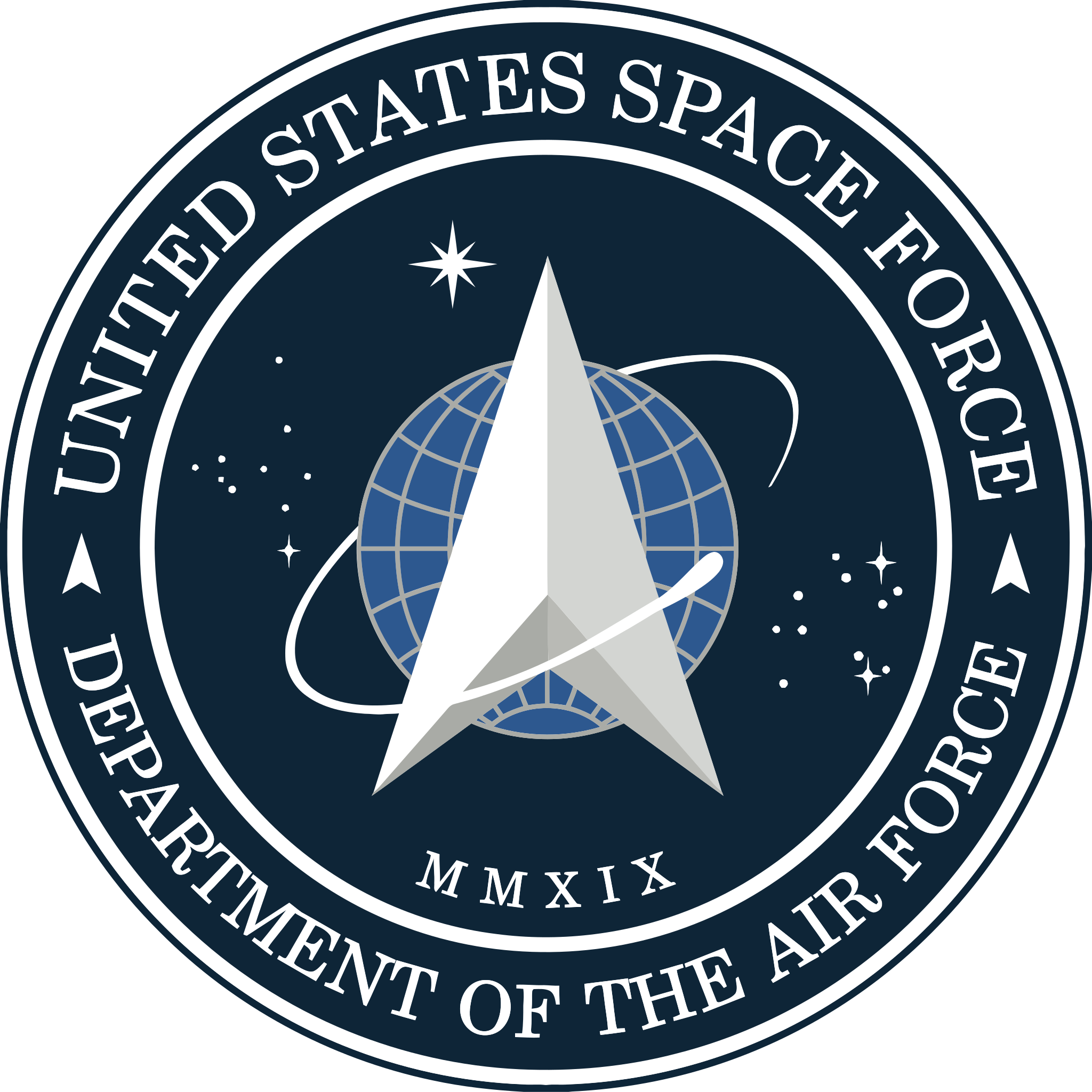 Emblem of the United States Space Force under the Department of the Air Force.